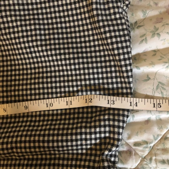 Ann Taylor Fitted Bodycon Dress in Black and White Checker Print VTG Spandex - Picture 6 of 8